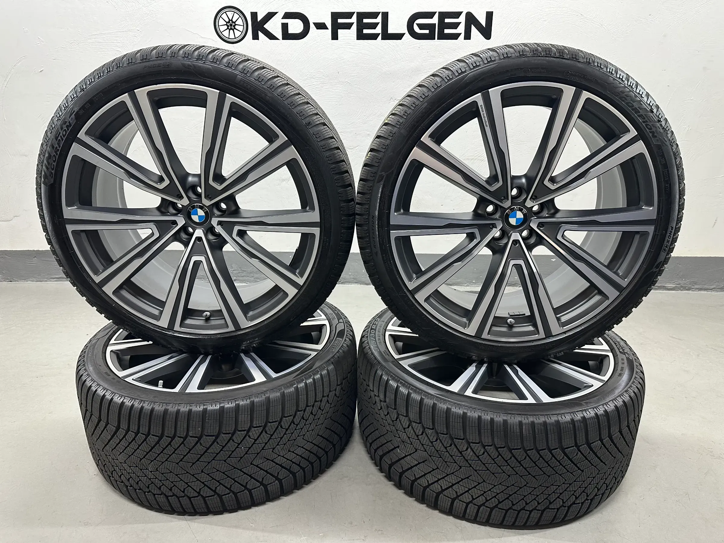 Original BMW 746 22 Zoll X5 G05 X6 G06 Winterräder Styling V-Speiche 746 Felgen - Bild 1