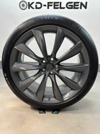 Original Tesla Model X 22 Zoll Sommerräder Onyx Turbine Felge 1072246-XX-C - Bild 5