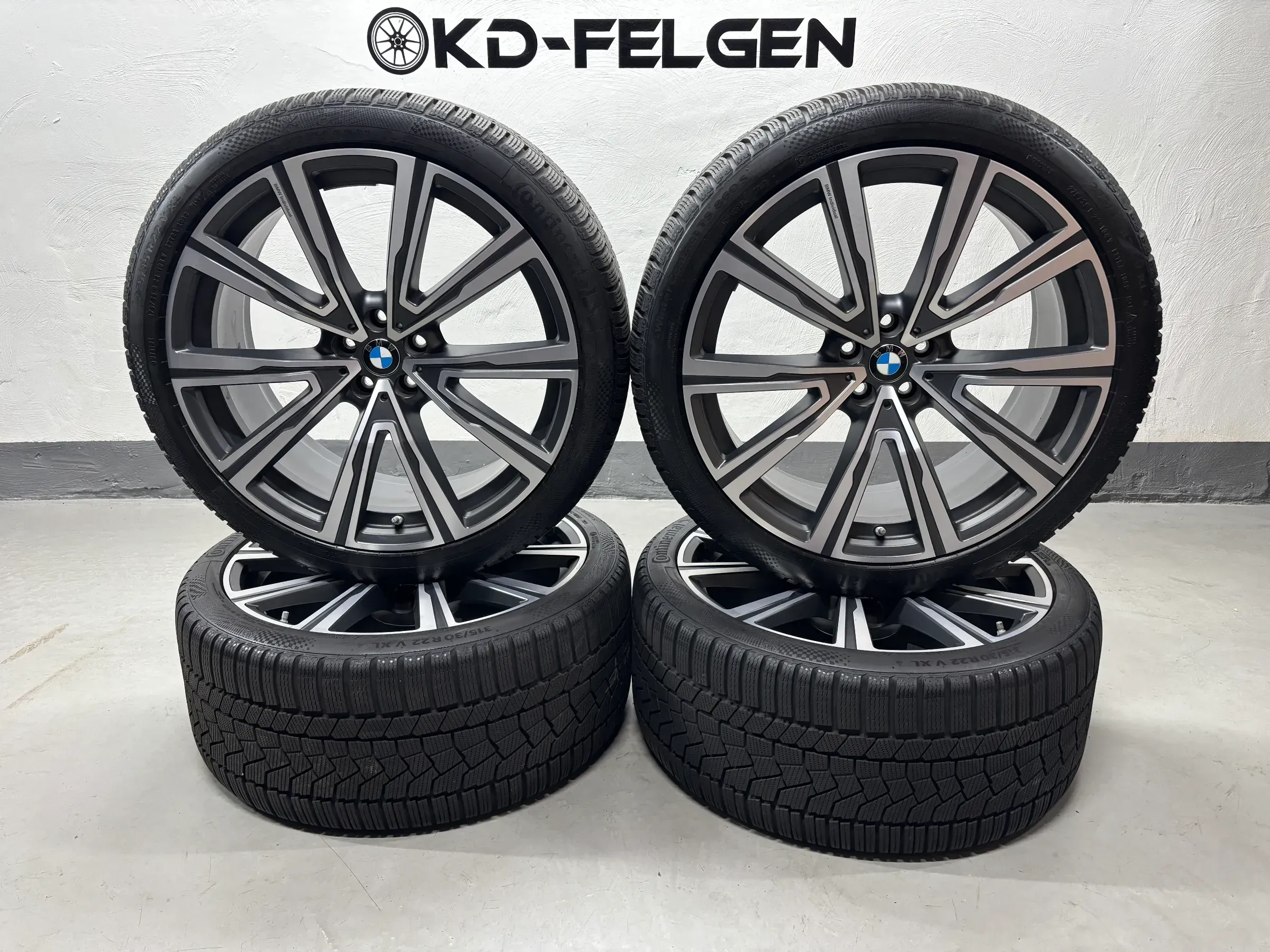 Original BMW 746 22 Zoll X5 G05 X6 G06 Winterräder Styling V-Speiche 746 Felgen - Bild 1
