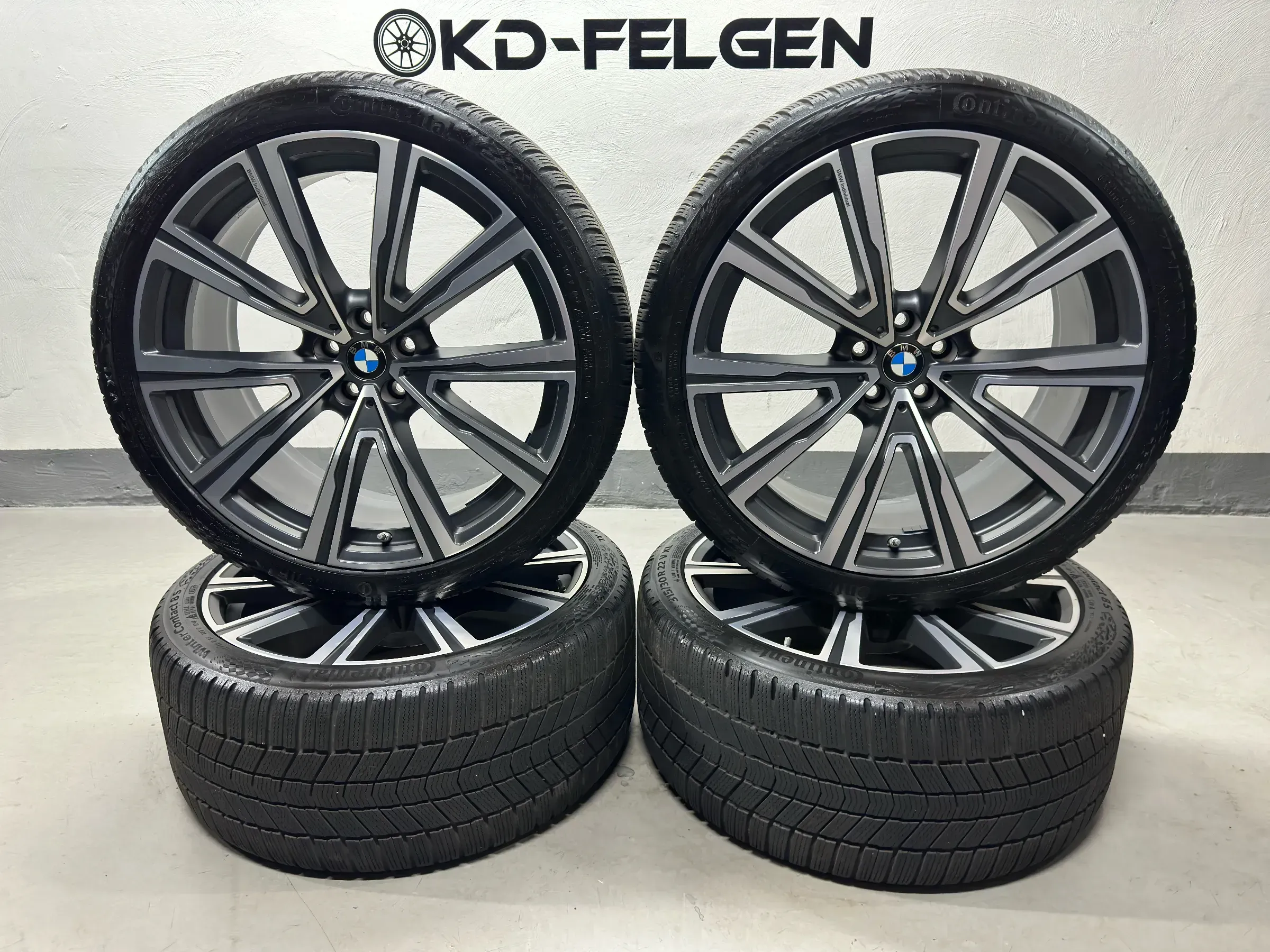 Original BMW 746 22 Zoll X5 G05 X6 G06 Winterräder Styling V-Speiche 746 Felgen - Bild 1