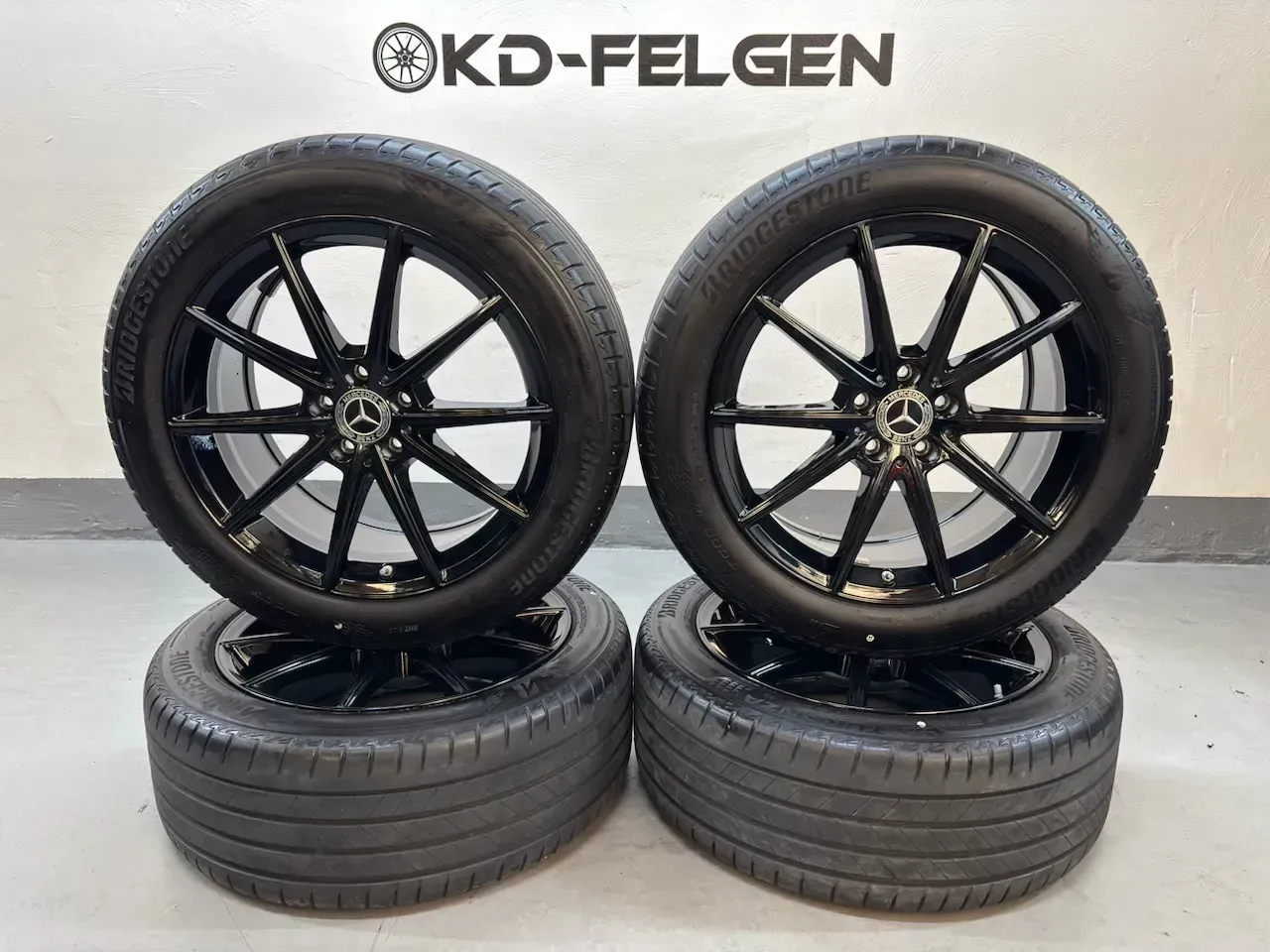 Original Mercedes EQE V295 19 Zoll Sommerräder A2954014000 schwarz Alufelgen - Bild 1