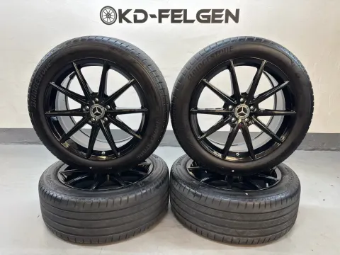 Background image for Original Mercedes EQE V295 19 Zoll Sommerräder A2954014000 schwarz Alufelgen