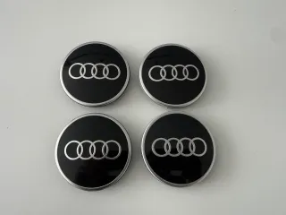 4x Original Audi Nabendeckel Felgendeckel 81A601170 60mm schwarz Nabenkappen - Bild 1