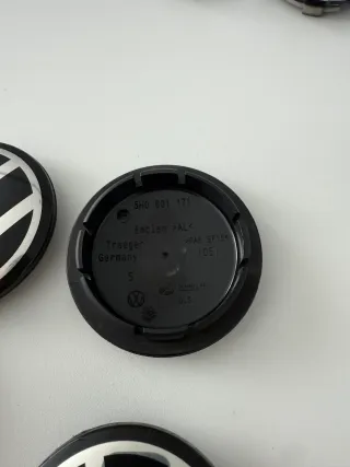 4x Original VW Nabendeckel Felgendeckel 5H0601171 schwarz Nabenkappen Radkappe - Bild 2