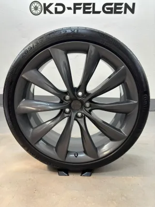 Original Tesla Model X 22 Zoll Sommerräder Onyx Turbine Felge 1072246-XX-C - Bild 3