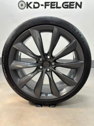 Original Tesla Model X 22 Zoll Sommerräder Onyx Turbine Felge 1072246-XX-C - Bild 2