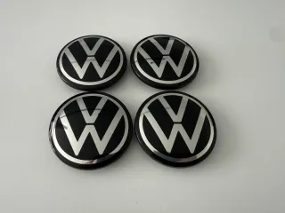 4x Original VW Nabendeckel Felgendeckel 5H0601171 schwarz Nabenkappen Radkappe - Bild 1